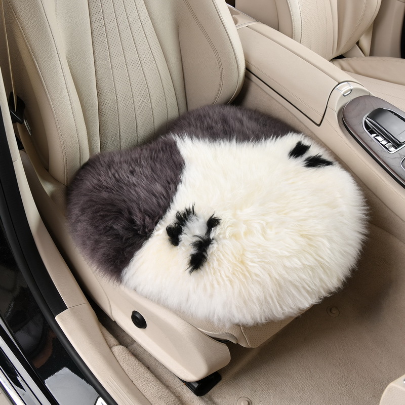 Qìchē – Pure Wool Car Wool pad - white-square-cushion-1-piece