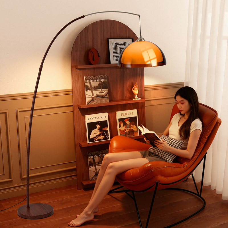 Medieval Style Fishing Floor Lamp Sunset Living Room Bedroom Bedside Sofa Next to Coffee Table High-End Atmosphere Lamp L535