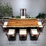 Ho Tao Muki Solid Wood Большой доска чайный стол и стул группы босс босс, каллиграфия и рисование, натуральная пограничная медитация.