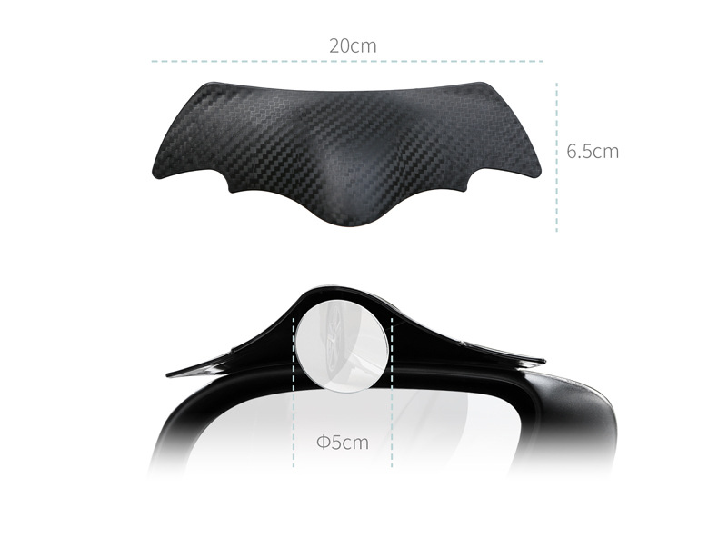 Car Rearview Mirror Rain Eyebrow Small Round Mirror Integrated Reflector Blind Spot Mirror Reversing Mirror Rain Shield Universal