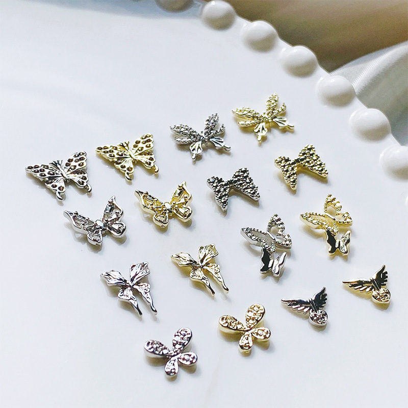 Nail metal diamond nail jewelry Three-Dimensional Hollow butterfly decoration 2022 new nail butterfly accessories Nail metal diamond nail jewelry Three-Dimensional Hollow butterfly decoration 2022 new nail butterfly accessories