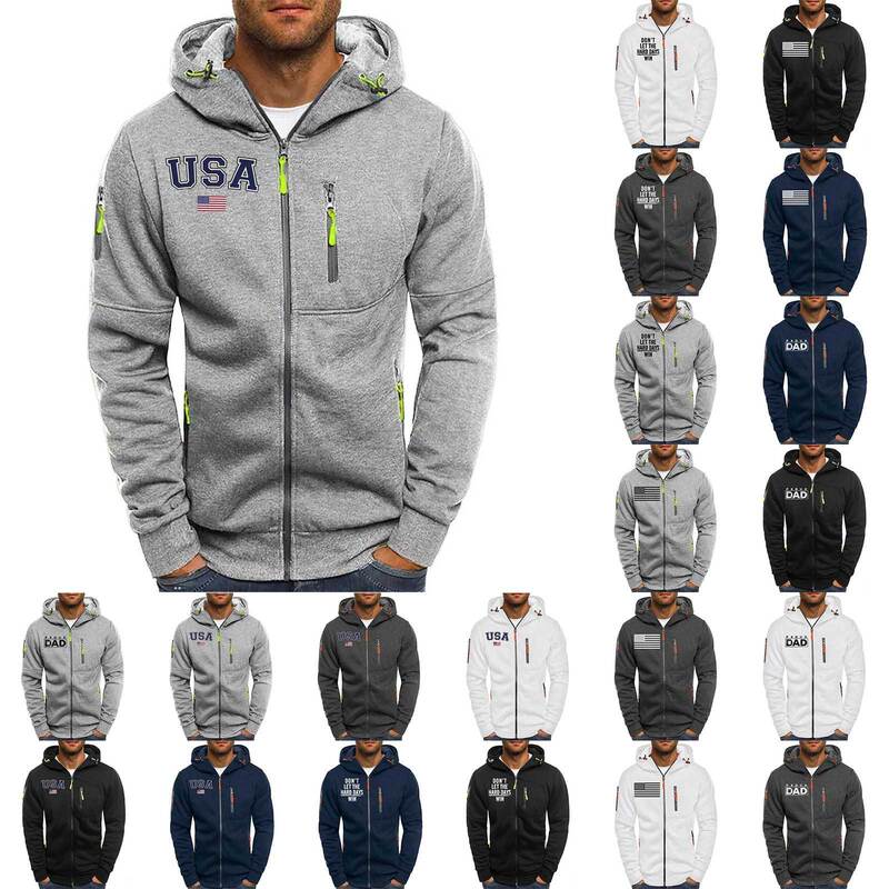 Cross-border men's sweater hoodie zipper foreign trade sports new men's leisure