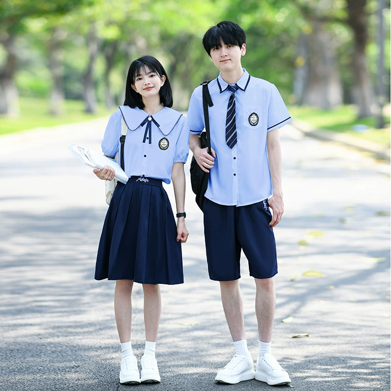 2025 летняя короткая спортивная форма для школьников и студентов в стиле колледжа, униформа для пар, мужчины и женщины