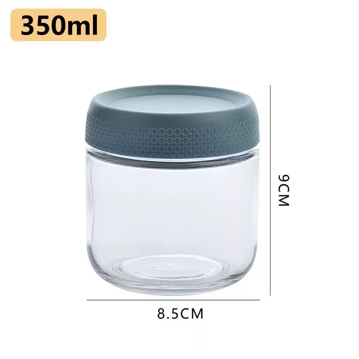 Conjunto de frasco de sellado de vidrio transfronterizo 12 piezas de frasco de almacenamiento de taza de avena a prueba de fugas de cocina de almacenamiento portátil de samason frasco