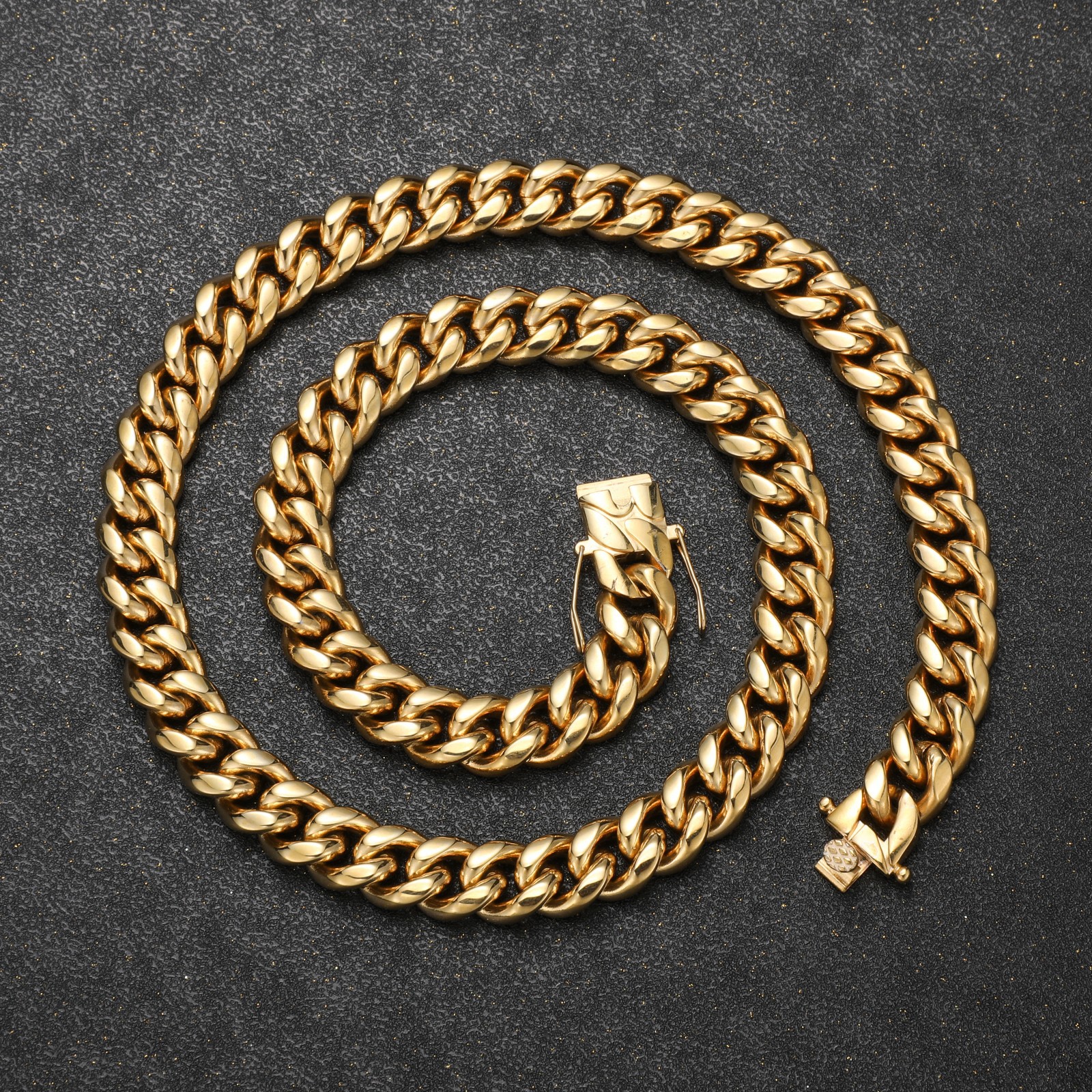 Hip-hop Solid Color Stainless Steel Plating Men's Necklace display picture 1