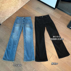 032208春の新型女性カジュアルに合わせて、腰が高くて弾力性があります。