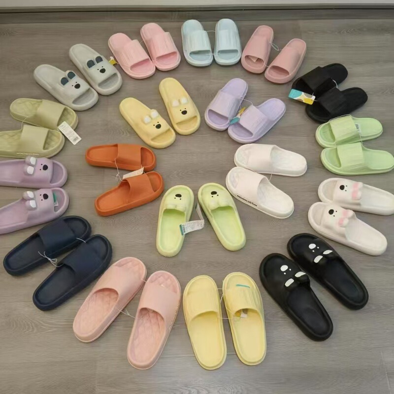 Hotel high-end men's and women's slippers summer home indoor slippers high elastic EVA bathroom bath sandals tail goods