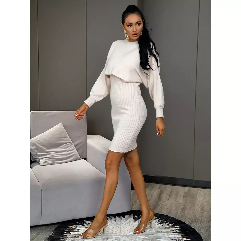 wholesale clothing vendors Nihaostyles knitted dress two-piece set  NSBY66743