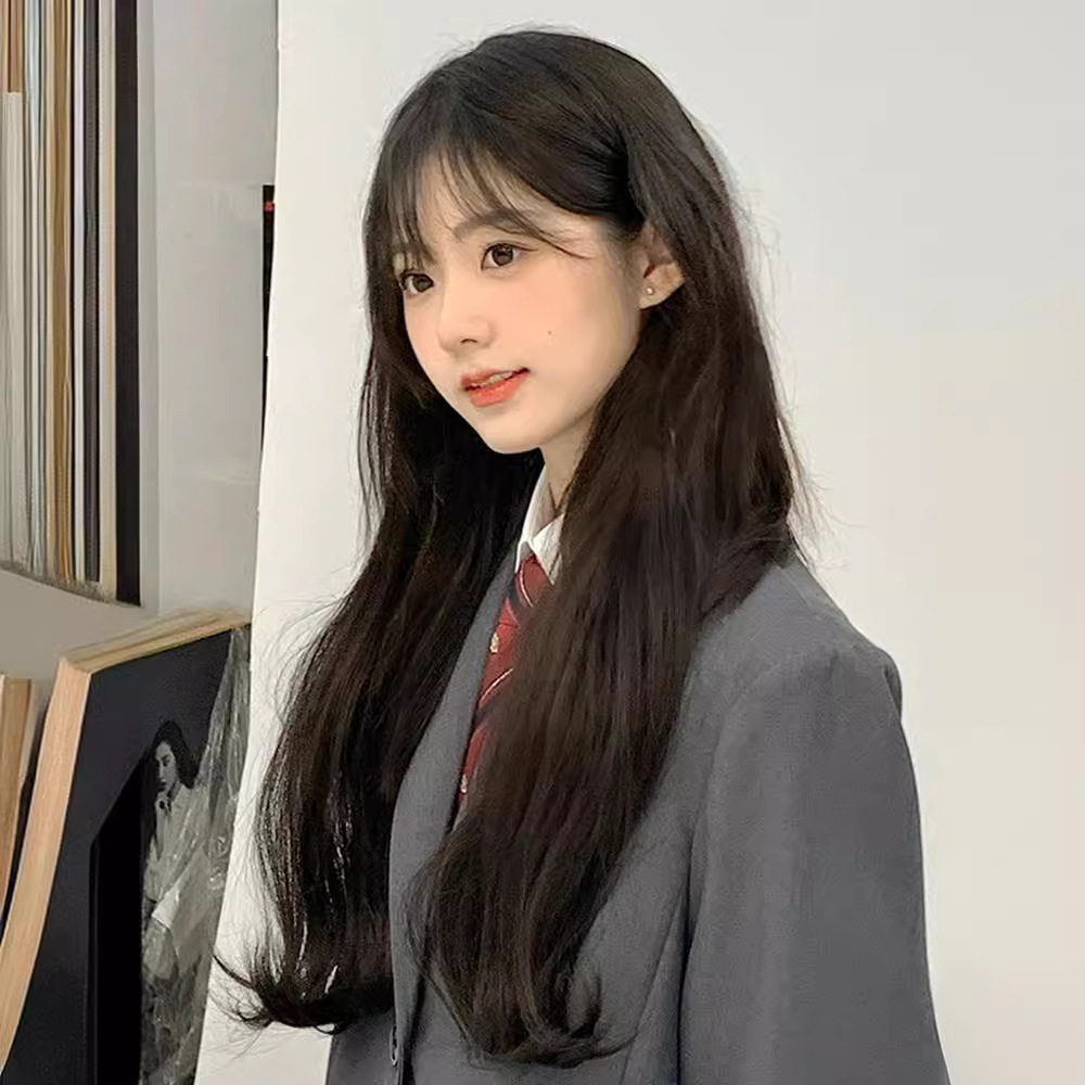 Peruca de mujer cabello largo ondulado cabello largo rizado natural de cabeza completa simulación diaria cabello largo invisible cabello largo