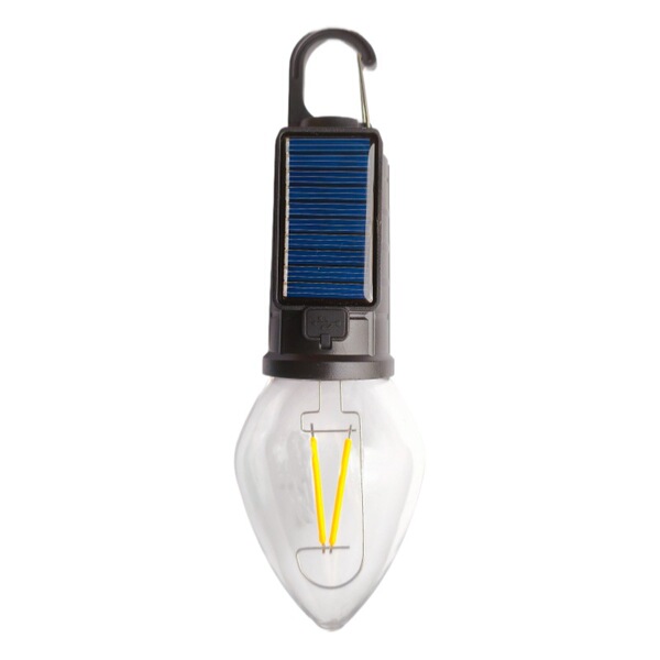 Travel retro LED bulb solar-powered