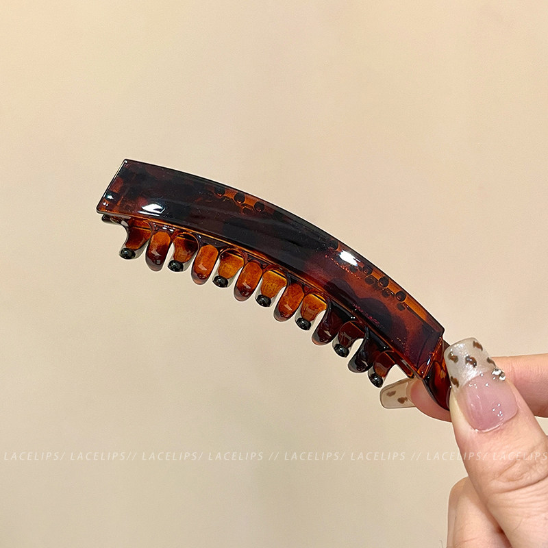 36# amber icy brown banana clip - 10cm
