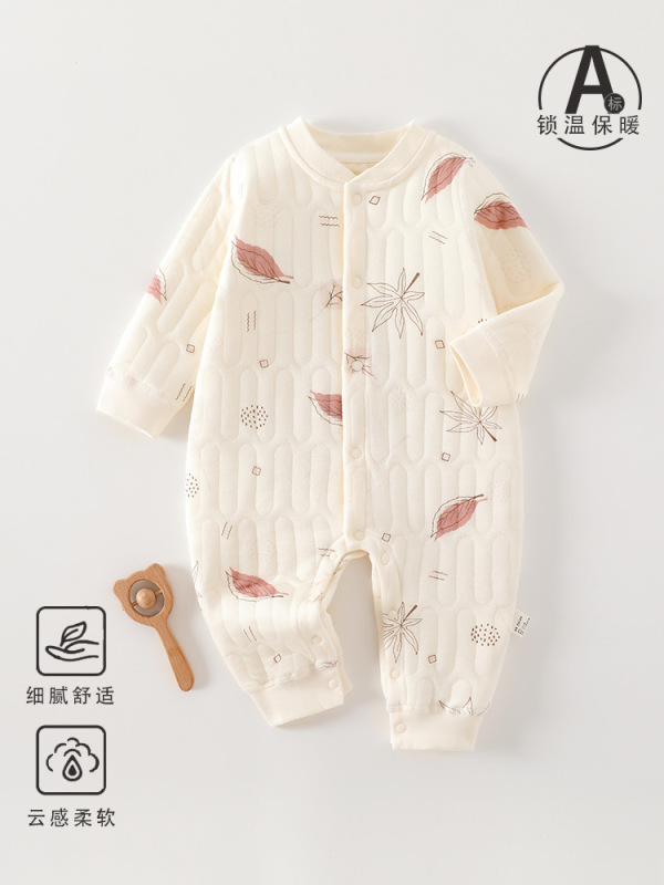 婴儿衣服宝宝三层保暖家居外出连体衣安阳童装一件批发哈衣爬服|undefined