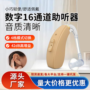 Hearing Aid for the Elderly, Deafness, Behind-The-Ear Rechargeable Sound Amplifier, Hearing Loss, Invisible Hearing Aid for Young People