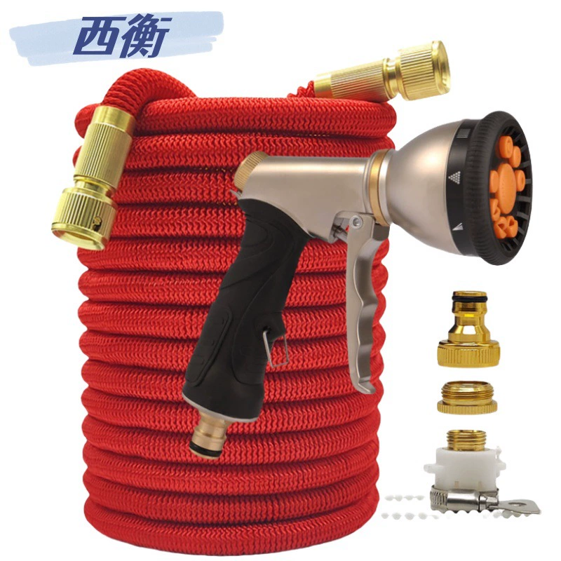 Производитель оптовая трансграничная мойка автомобиля водяной пистолет высокого давления водяной шланг садовый шланг телескопический шланг распылительный инструмент красный