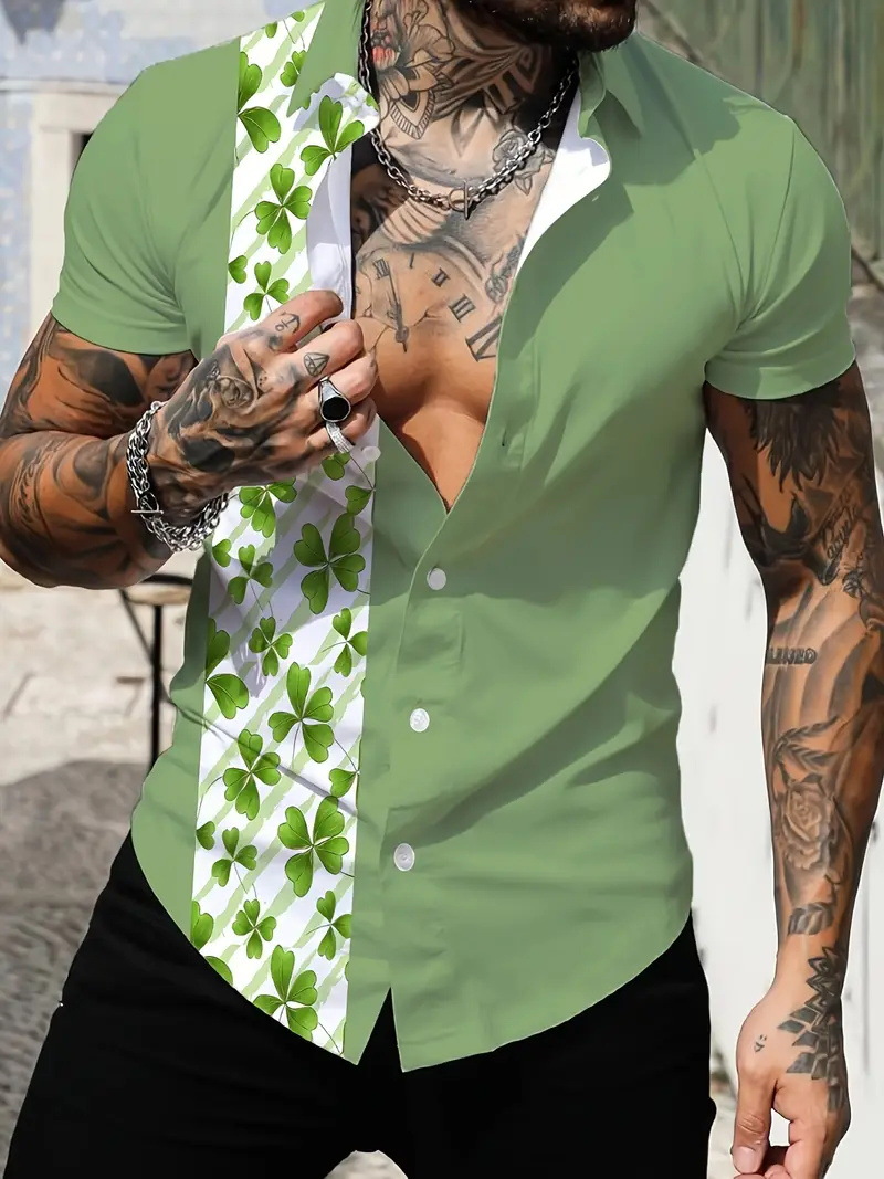 2024 verano nuevos hombres jóvenes vitalidad estilo universitario tendencia camisa de manga corta casual diaria coreana MB1