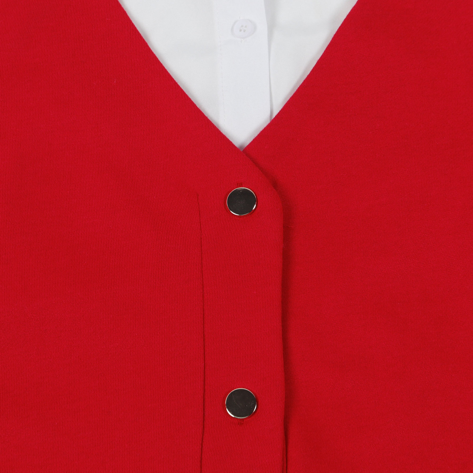 Faux Two Pieces Shirts Vest Stitching Sweater Pants Two Piece Set