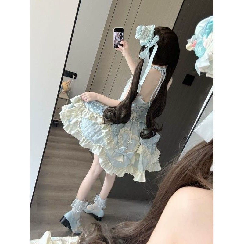 Сердце бабочки Lolita Оригинальное платье jsk Повседневное платье Принцесса Луолита