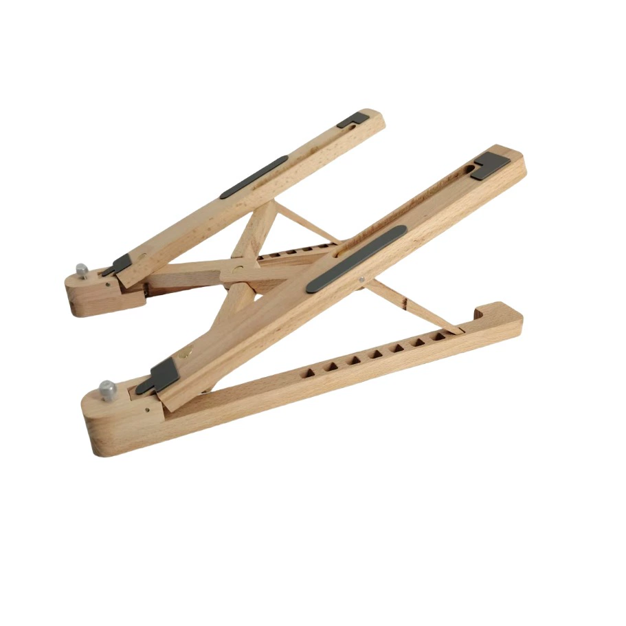 New simple and fashionable beech computer stand with selected materials, 8-level adjustable height, stable and durable