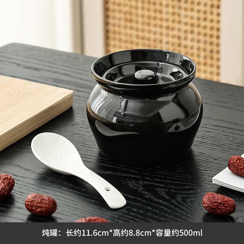 Olla de olla de barro guisada en agua, olla de estofado para una persona, olla de sopa con tapa, snacks de Shaxian, olla de sopa hirviendo de cerámica, venta directa de fábrica