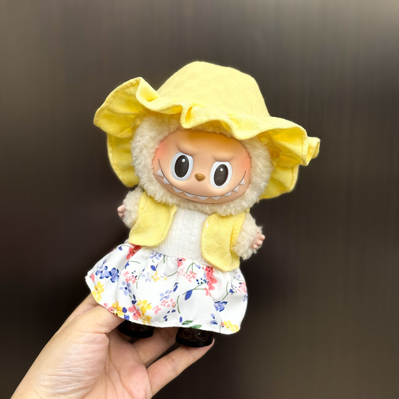 【衣類のみ】ラブブ labubu ベビー服 17cm ペンダント 1代目・2代目 ビニールぬいぐるみ 服セット|undefined