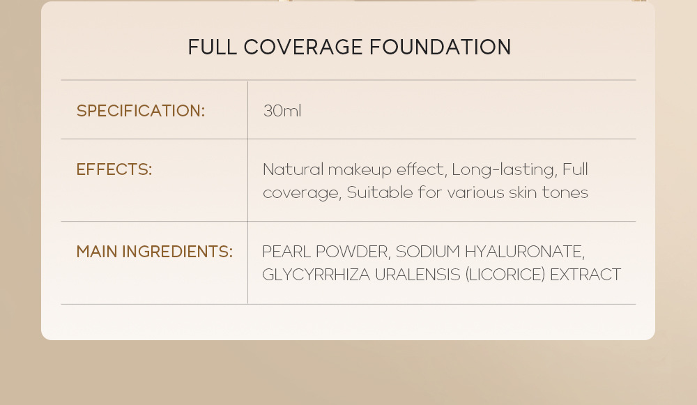 Laicome Foundation 30g(Tube) does not smudge makeup, enhances makeup and brightens skin. 9-color cosmetics sent in one piece undefined
