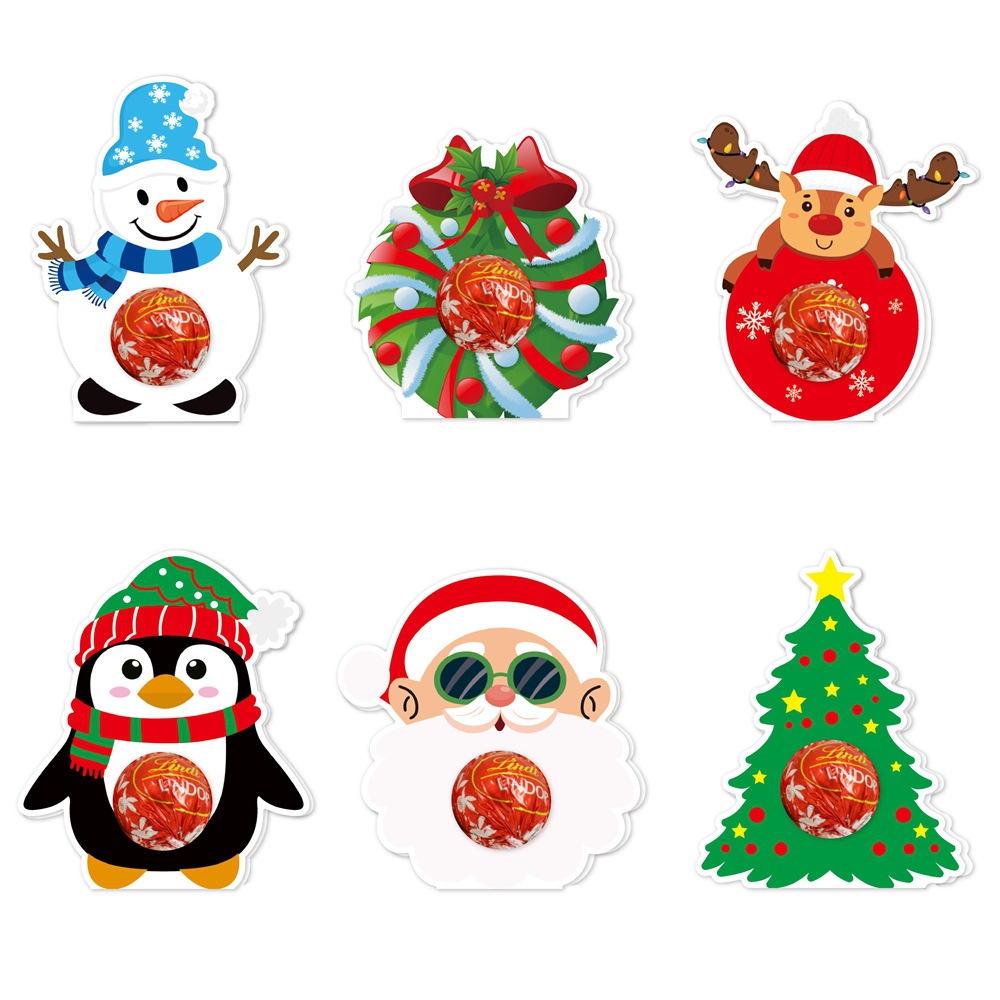 Nuevo producto Decoración de Navidad Tarjeta de inserción de dulces Navidad de invierno Fiesta de año nuevo Tarjeta de inserción de decoración de dulces