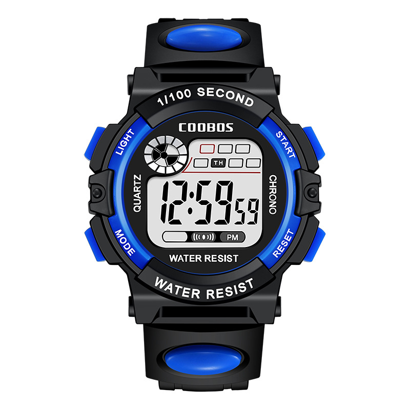 Kubaoshi children's electronic watch multi-functional colorful luminous waterproof student electronic watch 0118