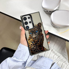 蓝光花豹适用Samsung A56潮流S24手机壳三星Galaxy S25小众note20