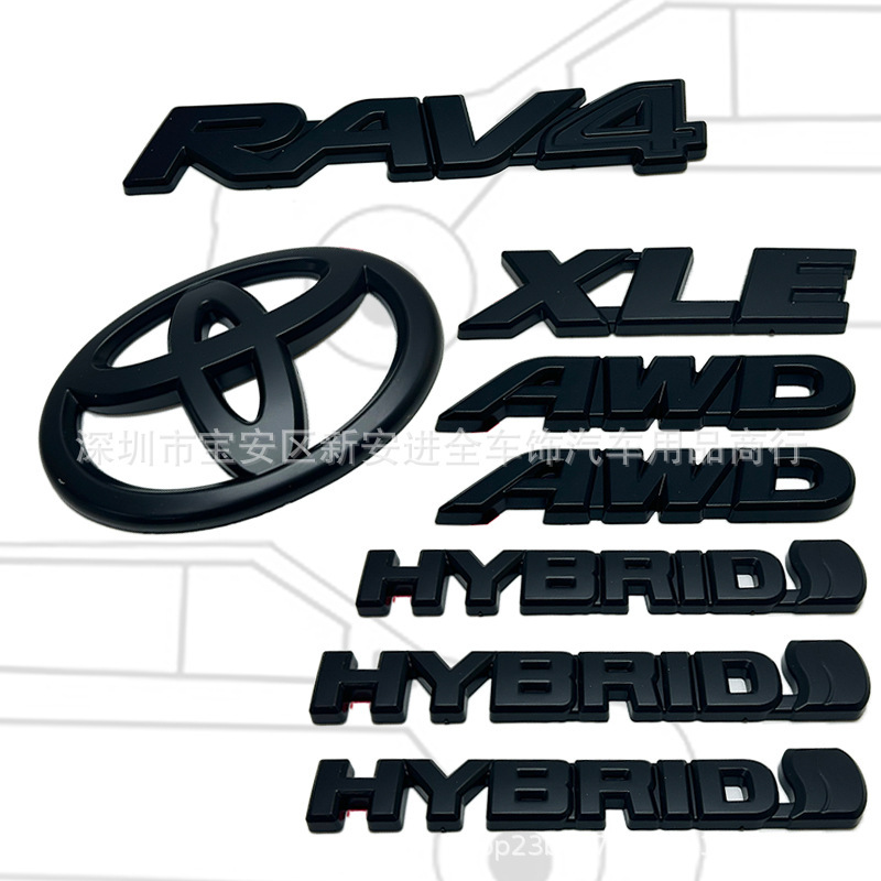 Suitable for Toyota Rav4 Covered Models Modified Body Labeling Hybrid Hybrid Car Labeling Xle Labeling