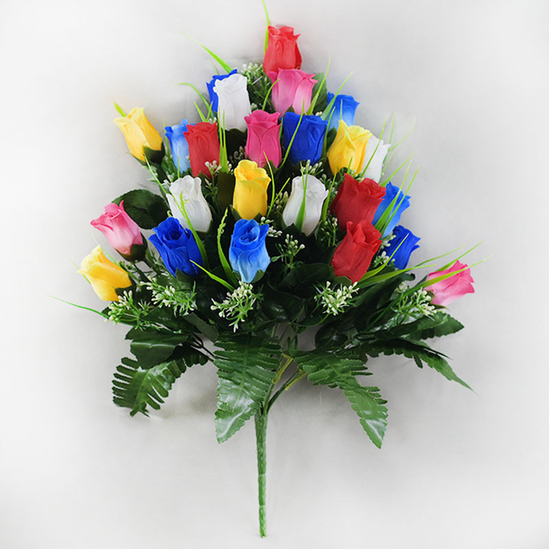 Rosas transfronterizas para decorar el cementerio de despedida flores de simulación de rosas conmemorativas de flores de decoración Qingming