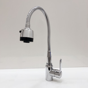 Pagoda universal tube vegetable basin faucet factory direct method wholesale supply stainless steel vegetable basin hot and cold big bend faucet