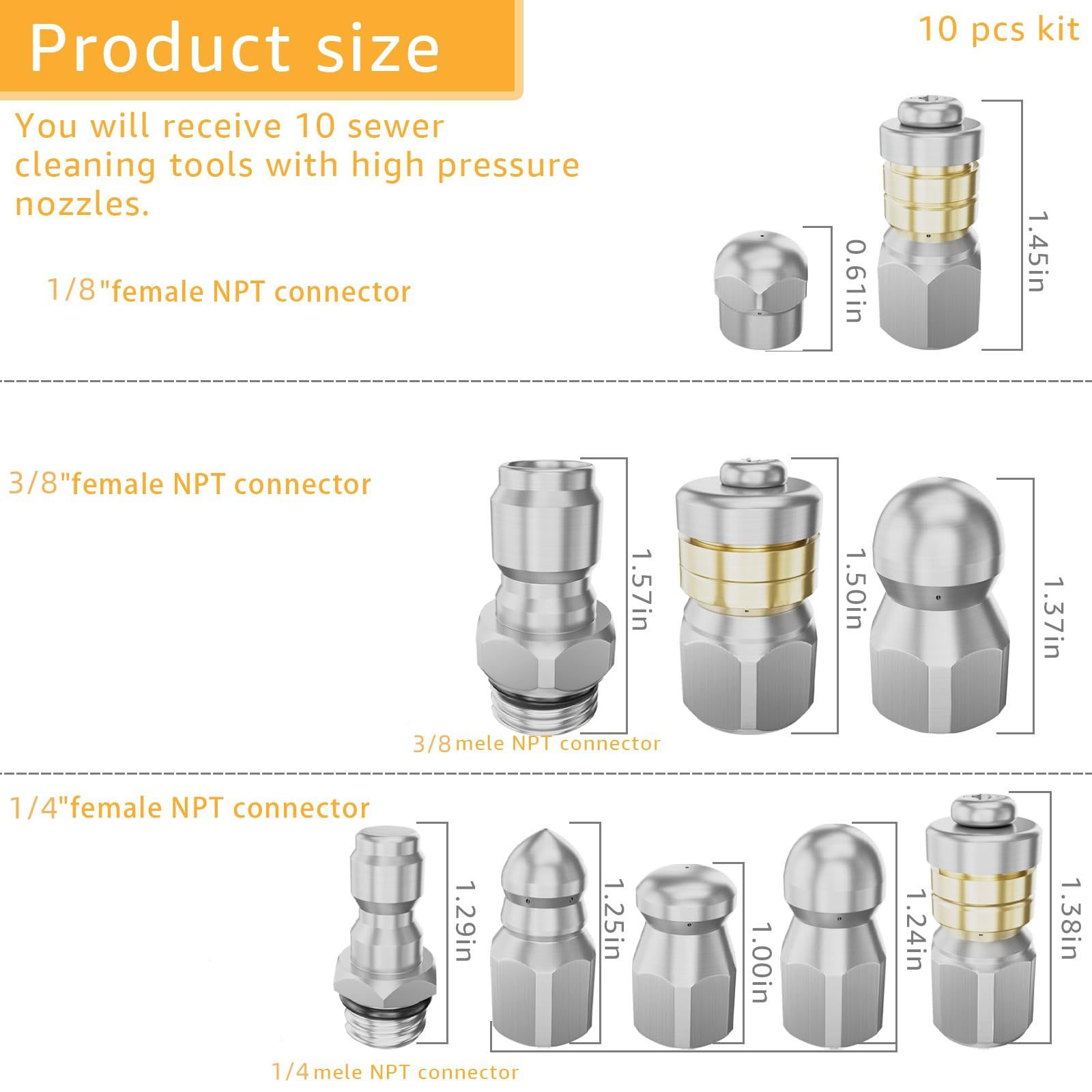 마우스 헤드 10 조각 세트