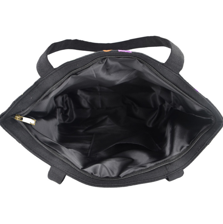 Bolso de hombro bordado de estilo étnico Bolso de Yunnan de gran capacidad Bolso Tote femenino Bolso de compras portátil de peonía de estilo nacional de lona