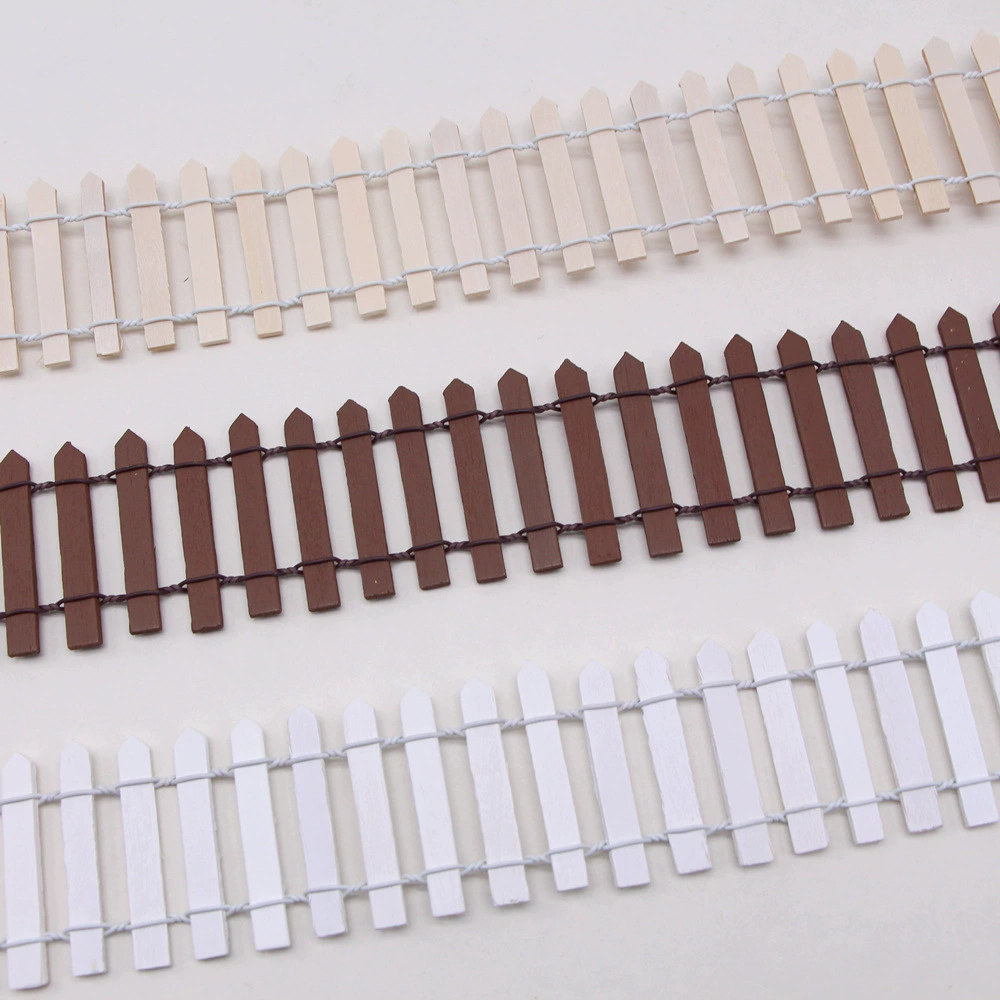 Zakka микро пейзаж забор Кукольный дом Садоводство украшение забор мясистый деревянный забор украшения 5*90 см