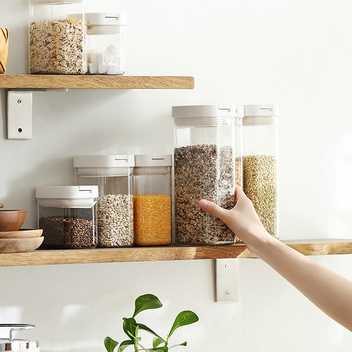 Moisture-proof sealed tank Japanese-style crisper plastic storage tank kitchen transparent grain storage milk powder storage tank