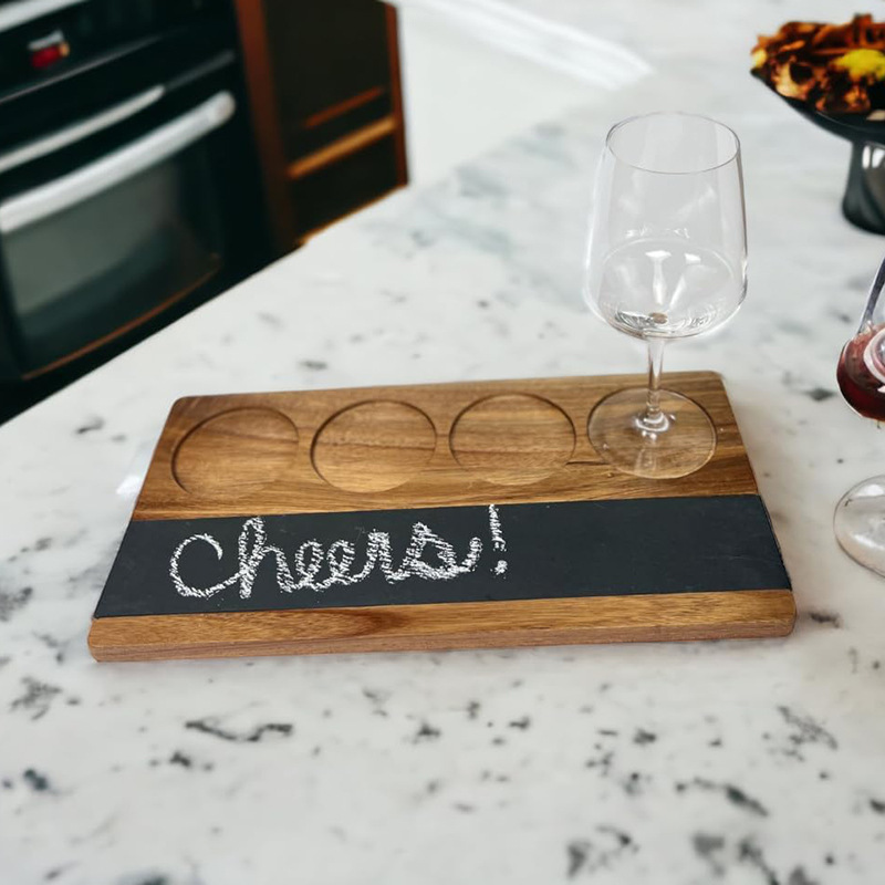 Vino de madera, cerveza, taza, fiesta en casa, bandeja de cerveza americana creativa, barra de hotel, taza de vino, bandeja de madera