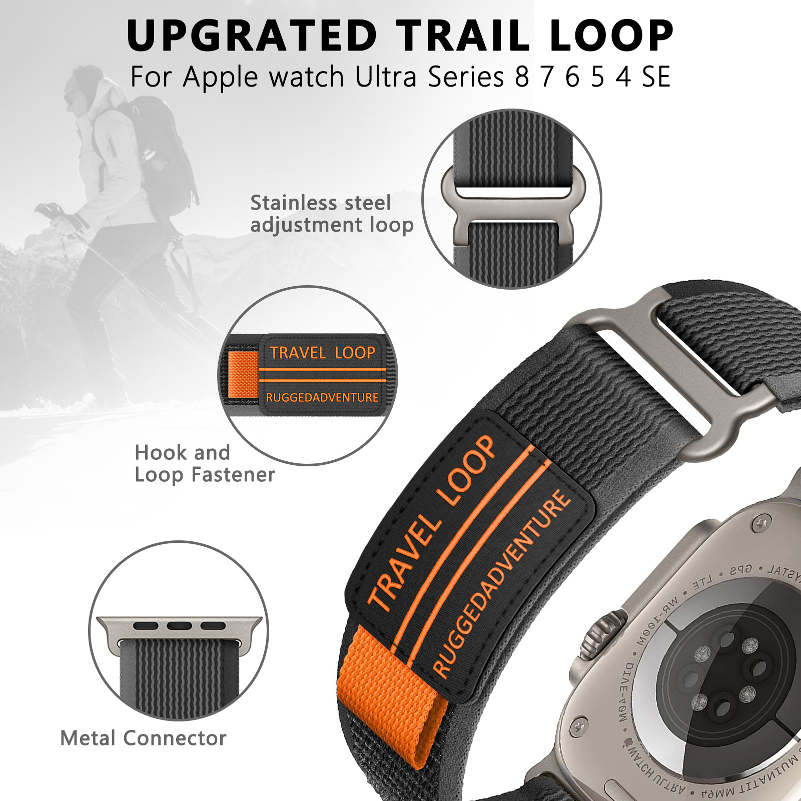 Correa Deportiva Modificada Compatible con Apple Watch ultral2watchS11/10/7/6applewatch S9