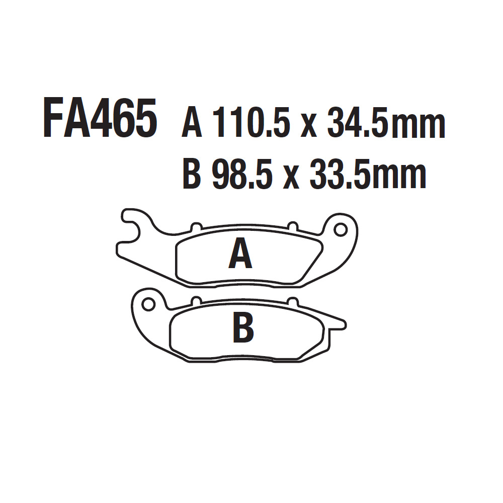Pastillas de freno de disco de motocicleta Pastillas de freno de disco Pilas de freno FA465 SFA693 CRF 250 300 DERBI