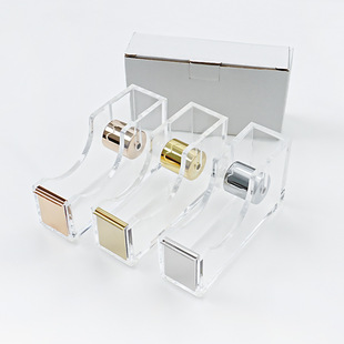 Acrylic Rose Gold Tape Cutter Wholesale Small Tape Large Tape Tearer Transparent Gold Tape Holder