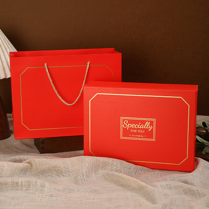 Caja de regalo de boda, caja vacía de alta gama, tamaño grande, estilo moderno, caja cuadrada para regalo de San Valentín, caja de embalaje para regalo con asa.