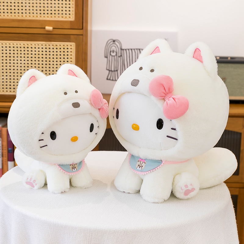 新しいミアンミアンシリーズ猫人形が西ハイランドKT猫人形ハローキティぬいぐるみ枕ギフトに変身|undefined