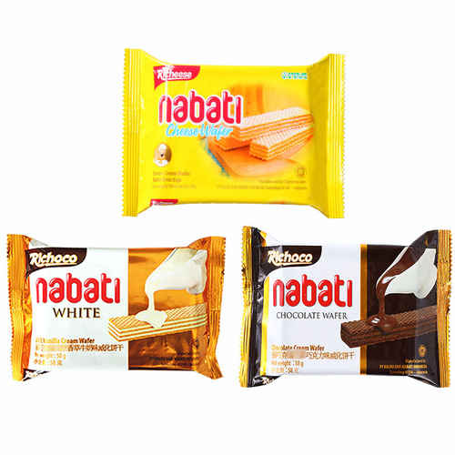 Indonesia Imported Lizhi Cheese Nabati Wafers 56g*60 Online Popular Snack Wholesale
