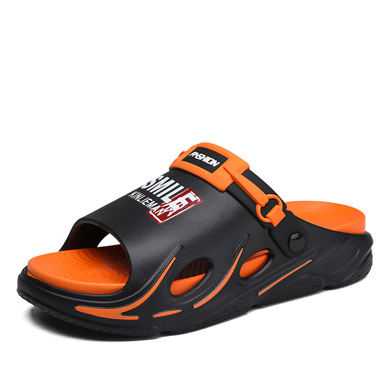 Verano de dos colores de dedos abiertos ventilados un hombre al aire libre casa dos zapatillas de playa zapatillas frías