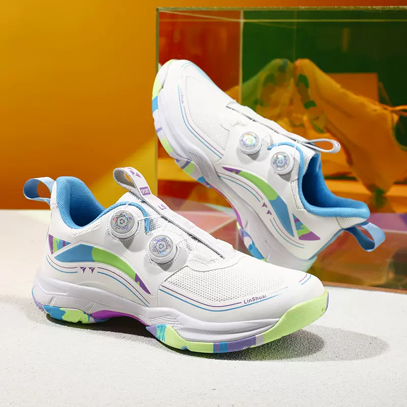 专业级羽毛球鞋男款网球乒乓球鞋女款透气防滑耐磨双旋转扣运动鞋