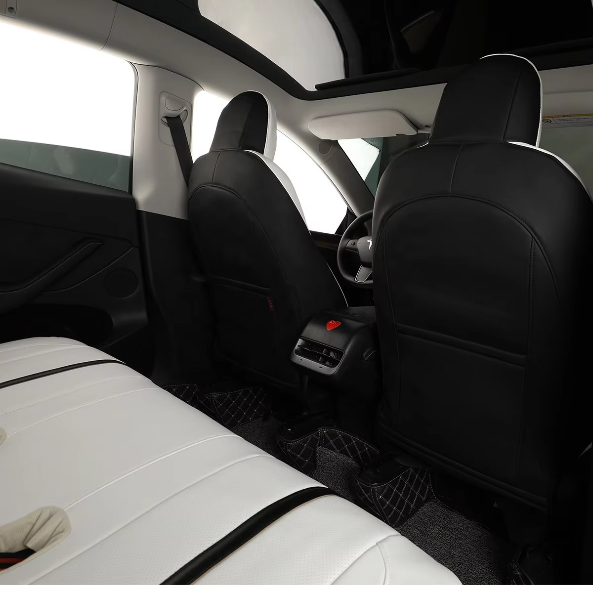 Cross-Border Applicable Tesla Model Y/3 All-Inclusive Seat Cushion, Universal Car Seat Cover for All Seasons, Special Car-Specific Seat Cover