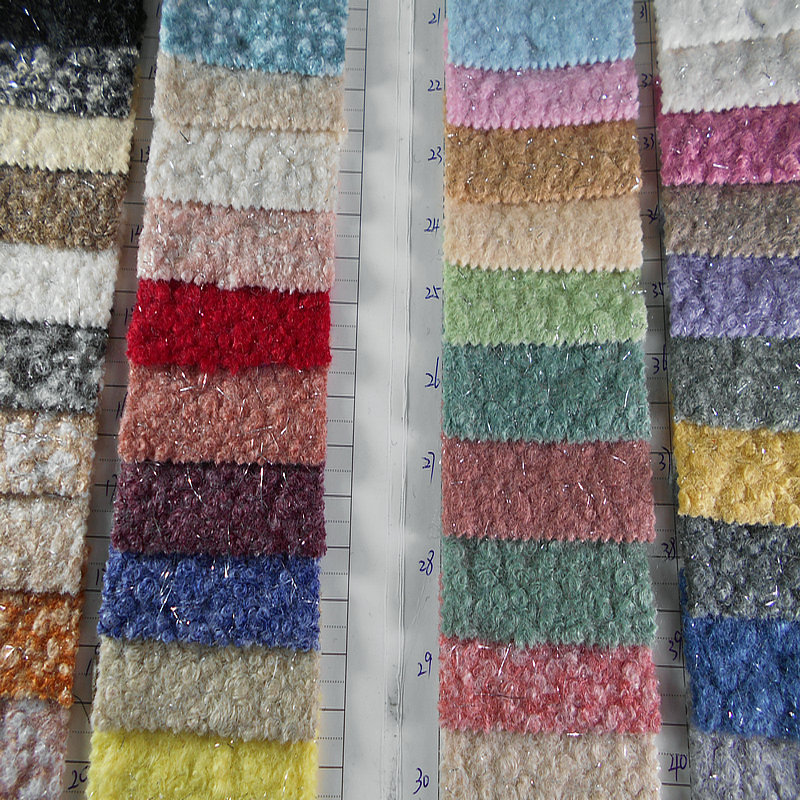Wool Bright Silk Silver Wire Large Sheep Roll Sheep Collar TR Blended Wool Sheep Curly Coat Outwear Woolen Fabric Wool Bright Silk Silver Wire Large Sheep Roll Sheep Collar TR Blended Wool Sheep Curly Coat Outwear Woolen Fabric