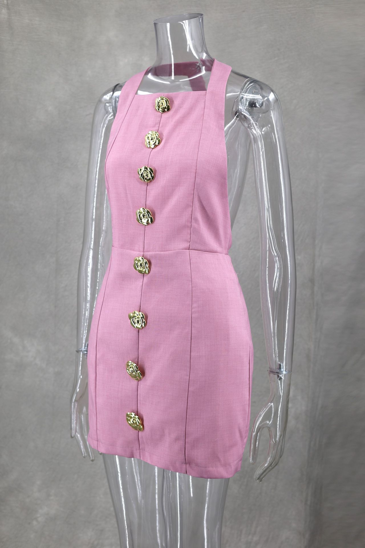 245g Weight Above Knee Dress Length Type Sleeveless Sleeve Length Regular Dress Dresses Type Polyester Fabric Type High Waist Waist Line Holiday, Daily Occasion Round Neck Neckline Regular Fit Fit Type Solid Color, Flower Pattern Summer Season Women's Gender Streetwear Style Wholesale Women's Streetwear Solid Color Flower Holiday Daily Round Neck Sleeveless Regular Dress 1