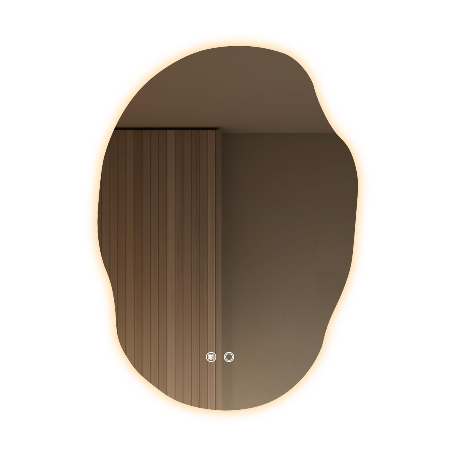Comercio exterior papa forma especial inteligente led espejo de maquillaje colgante de pared dormitorio tocador espejo de baño pared colgante con luz Amazon