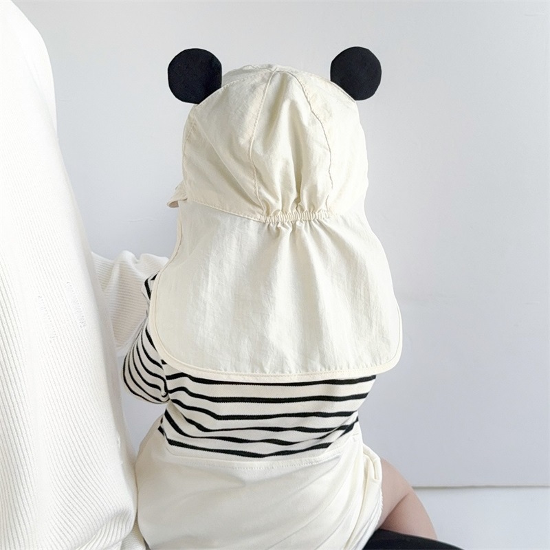 Sombrero de bebé, sombrero de verano, sombrero de verano, sombrero de pescador para bebé, sombrero para el sol para niñas, sombrero de chal al aire libre para panda para niños, delgado