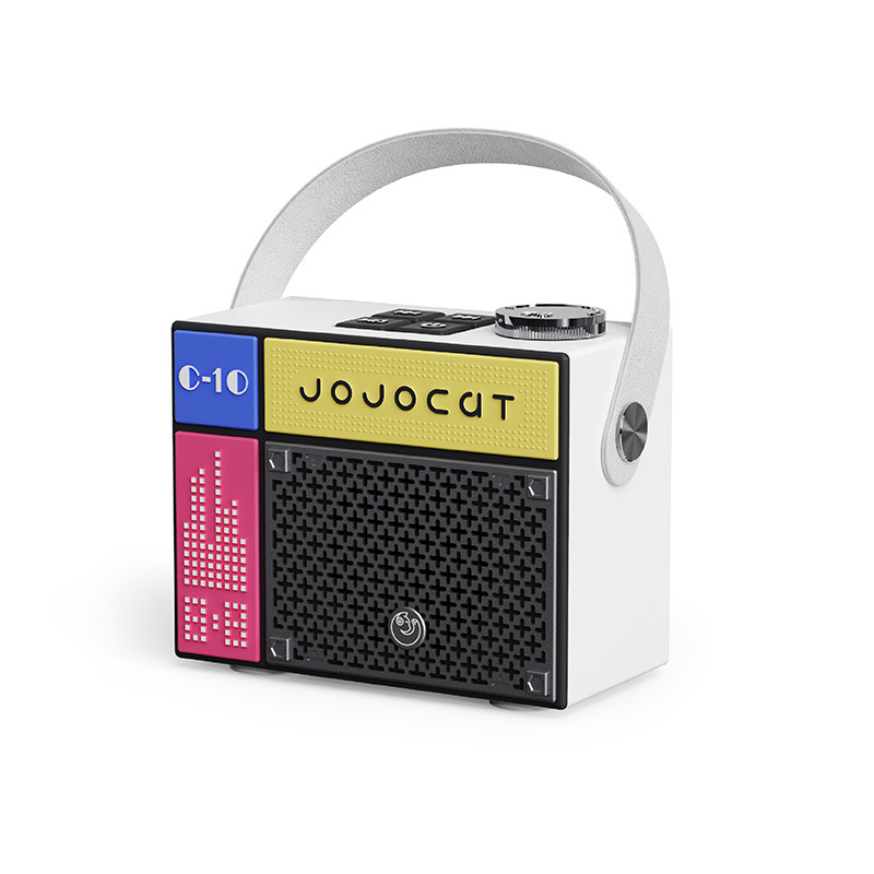 新製品のおしゃれなワイヤレスBluetoothスピーカー、レトロなポータブルカードスロット付き卓上スピーカー、ミニサイズ|undefined